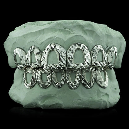 SOLID .925 STERLING SILVER OPEN FACE GRILLZ